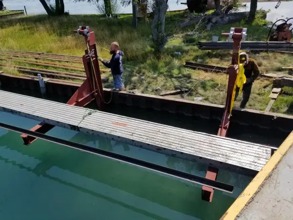 Boat Hoist Installation -Huron Pointe