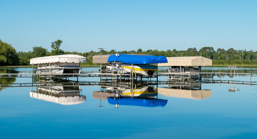 boat hoist installation