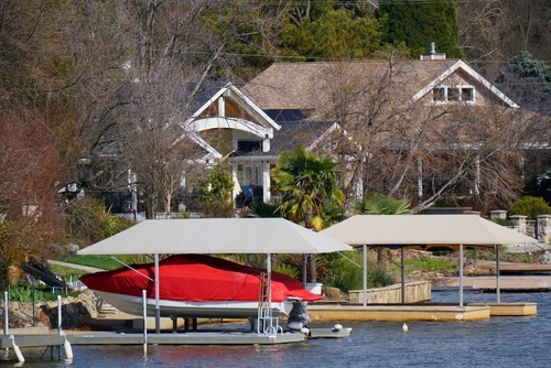 boat hoist installation
