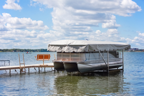 boat hoist installation